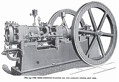 The Hicks Compound Cylinder Gas Engine (Left Side)